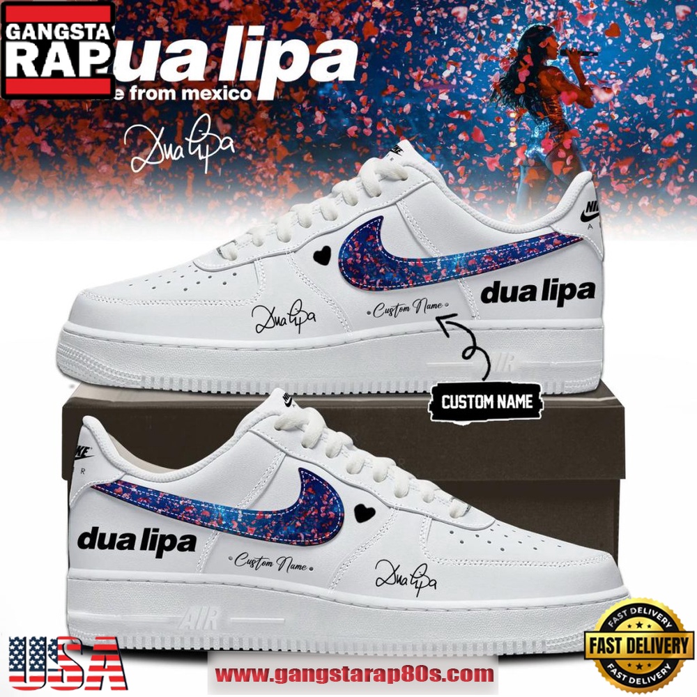 Dua Lipa Live From Mexico 2026 Custom Name Air Force 1 Sneakers Shoes Dua Lipa Live From Mexico 2026 Custom Name Air Force 1 Sneakers Shoes