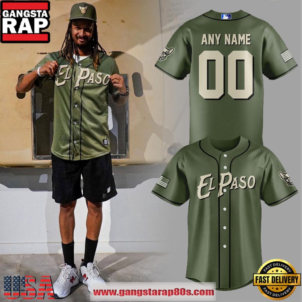 El Paso Chihuahuas Military Appreciation Night 2026 Custom Baseball Jersey