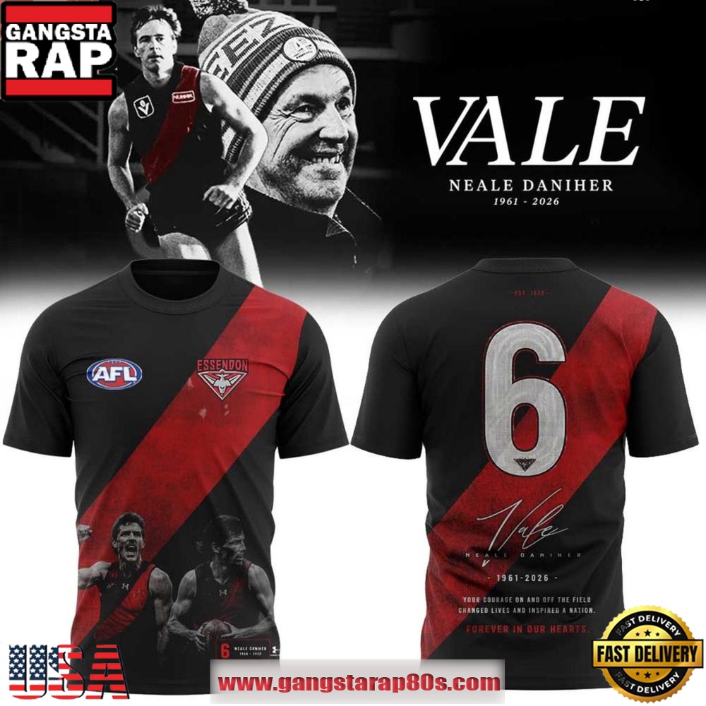 Essendon Bombers AFL Commemorates Neale Daniher 1961-2026 Vintage T Shirt