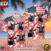 Farm Hawaiian Shirt, Black Angus Red Floral Us Flag 3D Hawaiian Shirt, Cow Hawaiian Shirt