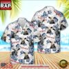 Farm Hawaiian Shirt, Black Baldy American White Flowers Pattern Hawaiian Shirt, Cow Hawaiian Shirt