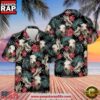 Farm Hawaiian Shirt, Black Baldy Dark Red Flowers Pattern Hawaiian Shirt, Cow Hawaiian Shirt