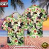 Farm Hawaiian Shirt, Black Baldy Hibicus Floral 3D Hawaiian Shirt, Cow Hawaiian Shirt