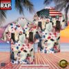 Farm Hawaiian Shirt, Black Baldy Pattern Us Flag Hawaiian Shirt, Cow Hawaiian Shirt