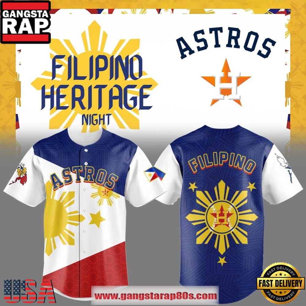 Houston Astros x Filipino Heritage Night 2026 Special Edition Baseball Jersey Houston Astros x Filipino Heritage Night 2026 Special Edition Baseball Jersey