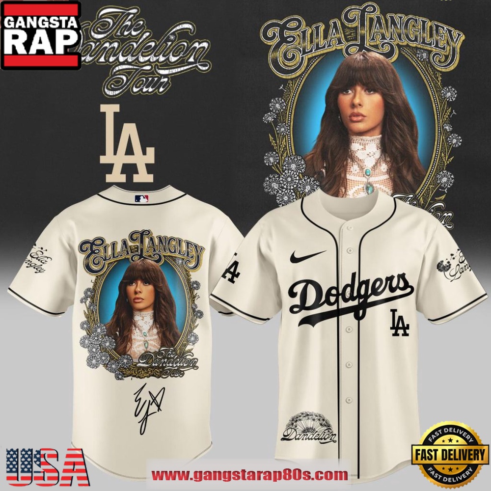 Los Angeles Dodgers x Ella Langley The Dandelion Tour 2026 Special Baseball Jersey