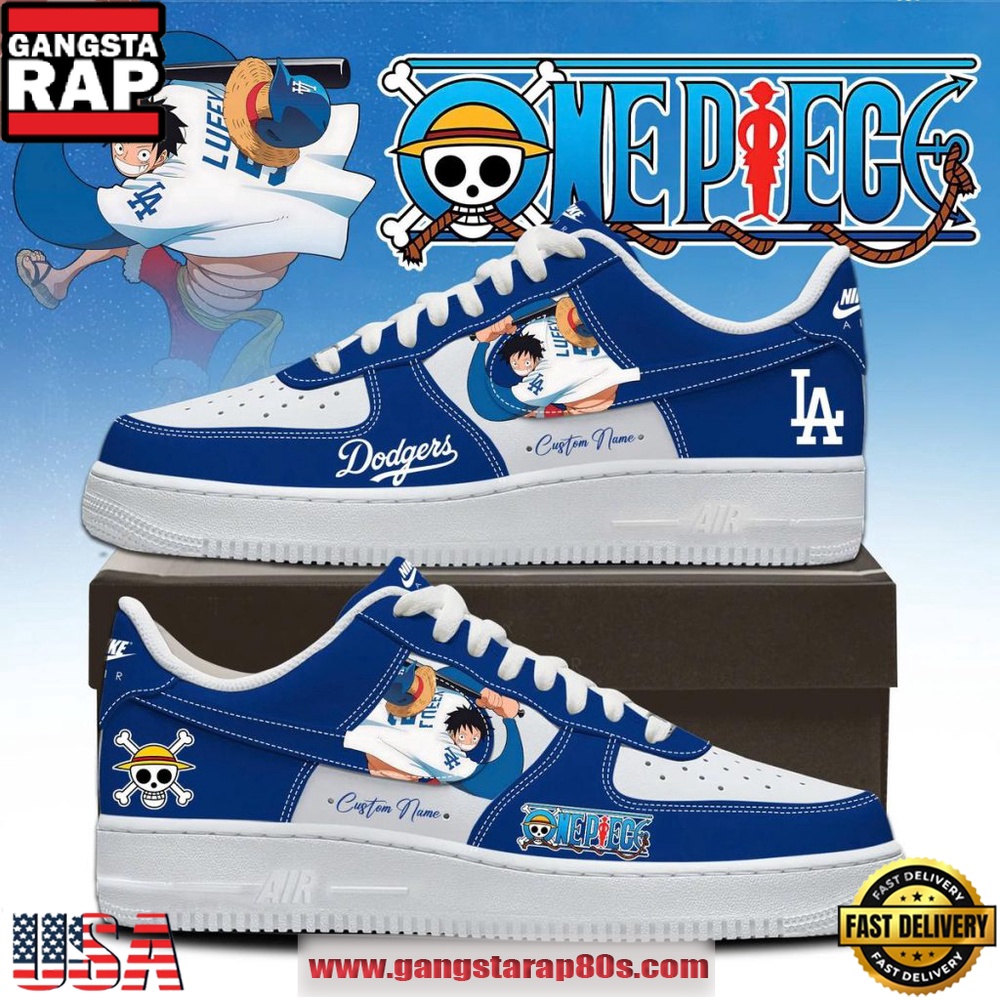Los Angeles Dodgers x One Piece Night 2026 Custom Nike Air Force 1 Fashions Shoes