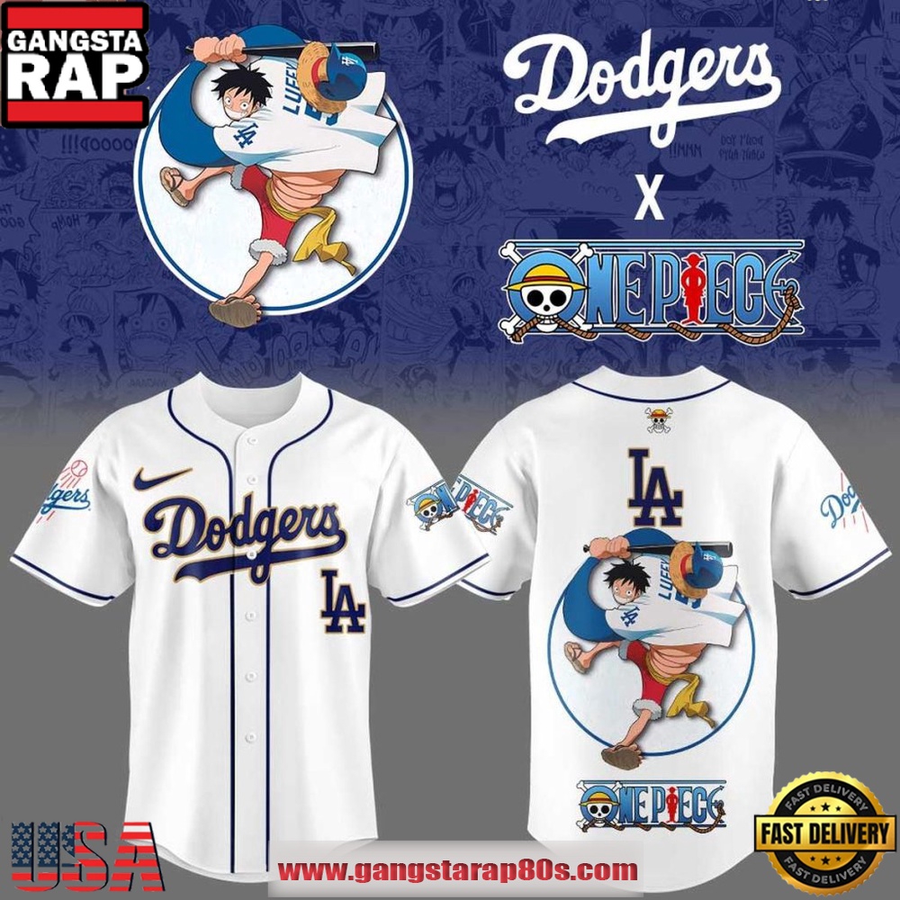 Los Angeles Dodgers x One Piece Night 2026 Luffy Baseball Jersey