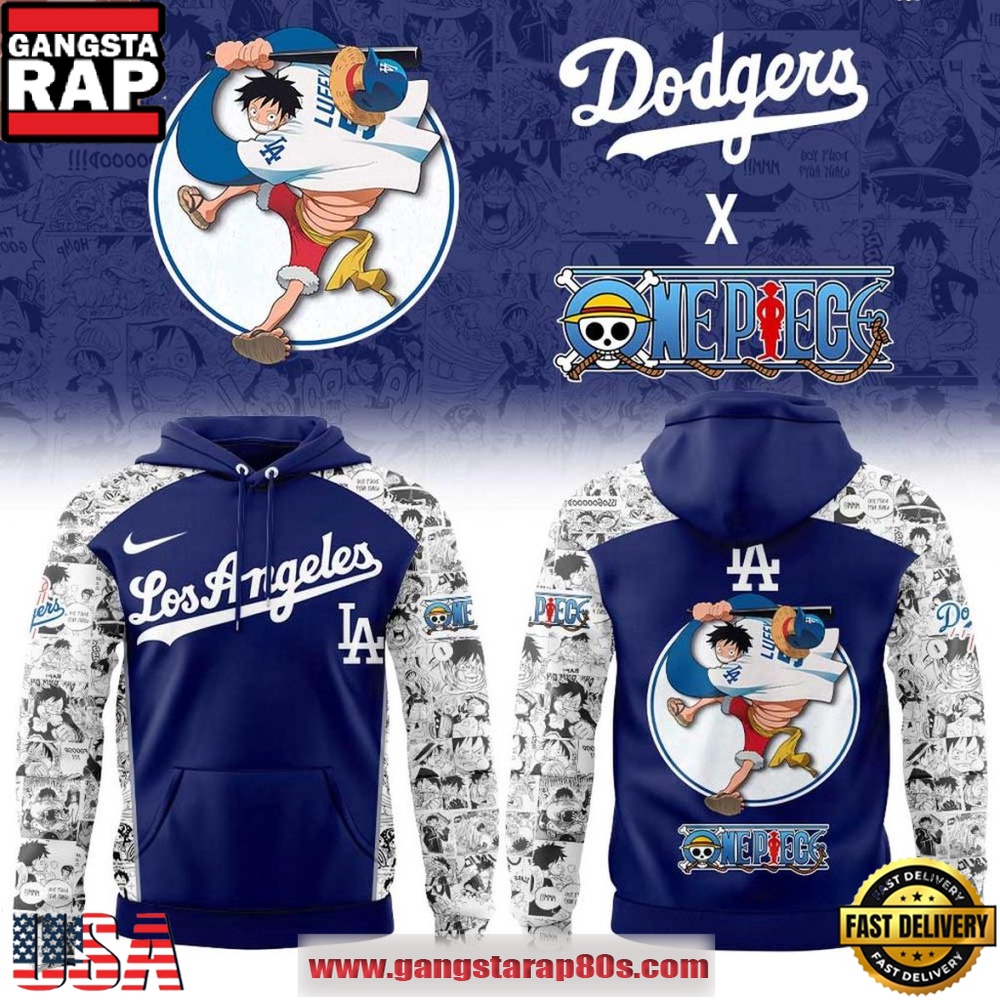 Los Angeles Dodgers x One Piece Night 2026 Luffy Straw Hats Unisex Hoodie Los Angeles Dodgers x One Piece Night 2026 Luffy Straw Hats Unisex Hoodie