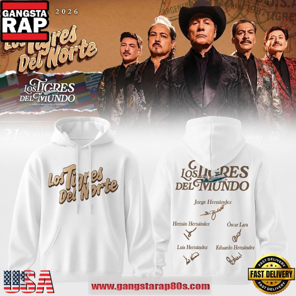 Los Tigres del Norte 2026 Los Tigres del Mundo Tour Signature Unisex Hoodie Shirt