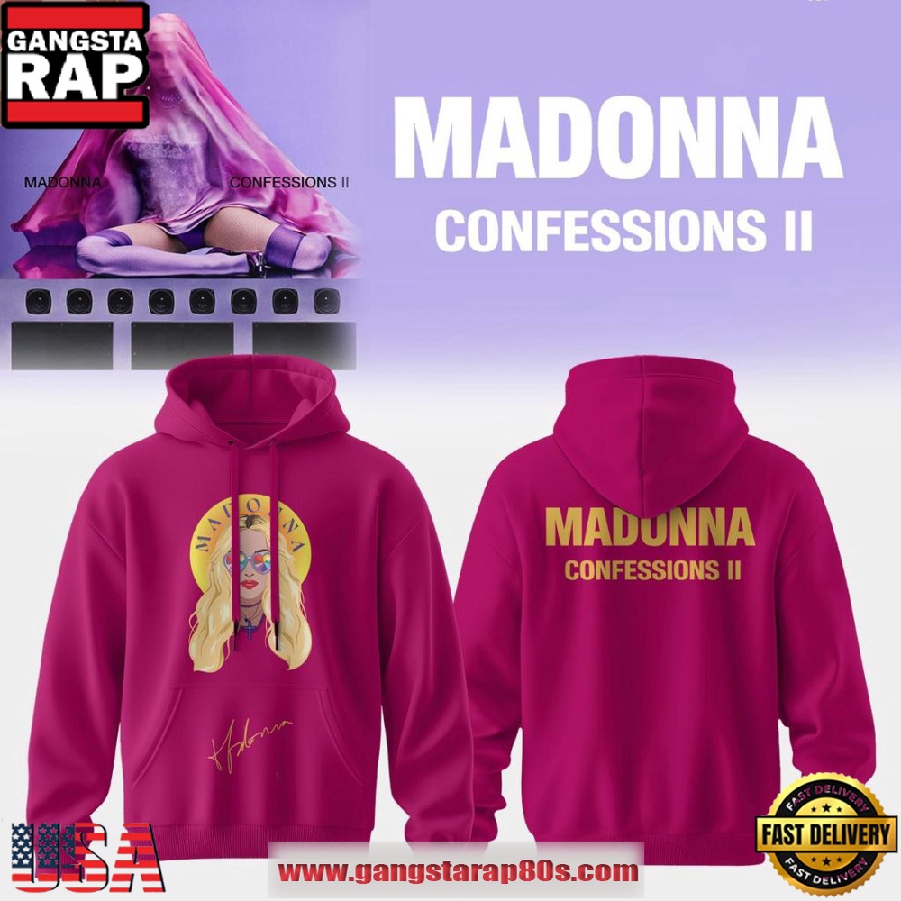 Madonna Confessions II Album 2026 Pink Unisex Hoodie