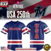 Miami Marlins Celebration 250th USA 2026 Baseball Jersey 2 Miami Marlins Celebration 250th USA 2026 Baseball Jersey