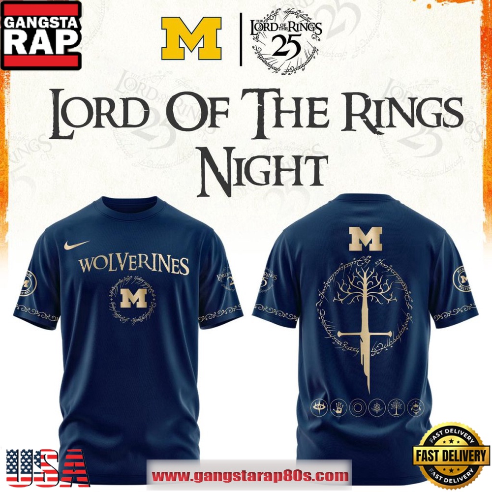 Michigan Wolverines x The Lord of The Rings 2026 T-Shirt
