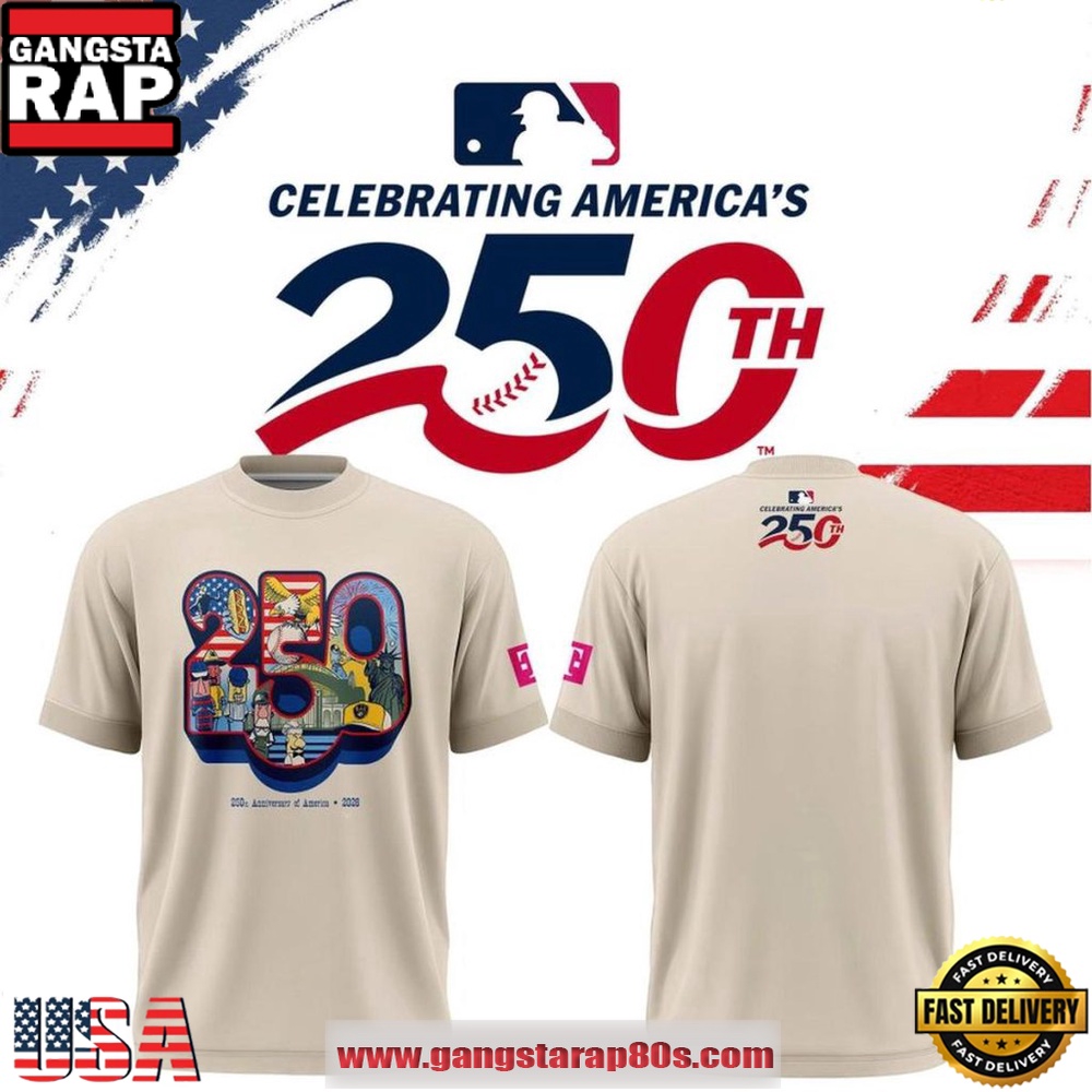 Milwaukee Brewers 250th Anniversary of America 2026 Unisex T-Shirt Milwaukee Brewers 250th Anniversary of America 2026 Unisex T-Shirt