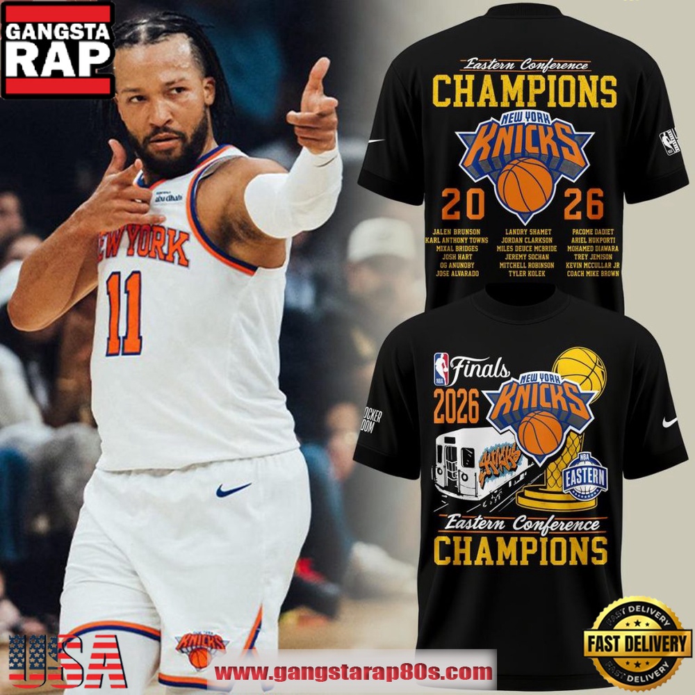 New York Knicks 2026 Eastern Conference Champions Locker Room Vintage T Shirt