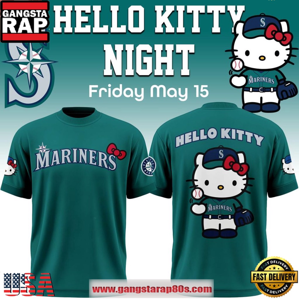 Seattle Mariners x Hello Kitty Night 2026 New Edition T-Shirt Seattle Mariners x Hello Kitty Night 2026 New Edition T-Shirt