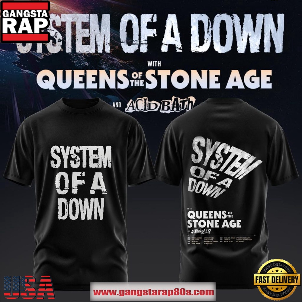 System of a Down UK & EU Tour 2026 Black Unisex T-Shirt System of a Down UK & EU Tour 2026 Black Unisex T-Shirt
