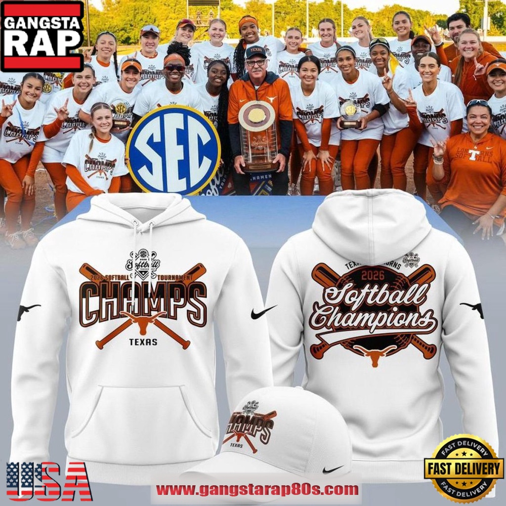 Texas Longhorns Softball 2026 SEC Softball Tournament Champions Unisex Hoodie