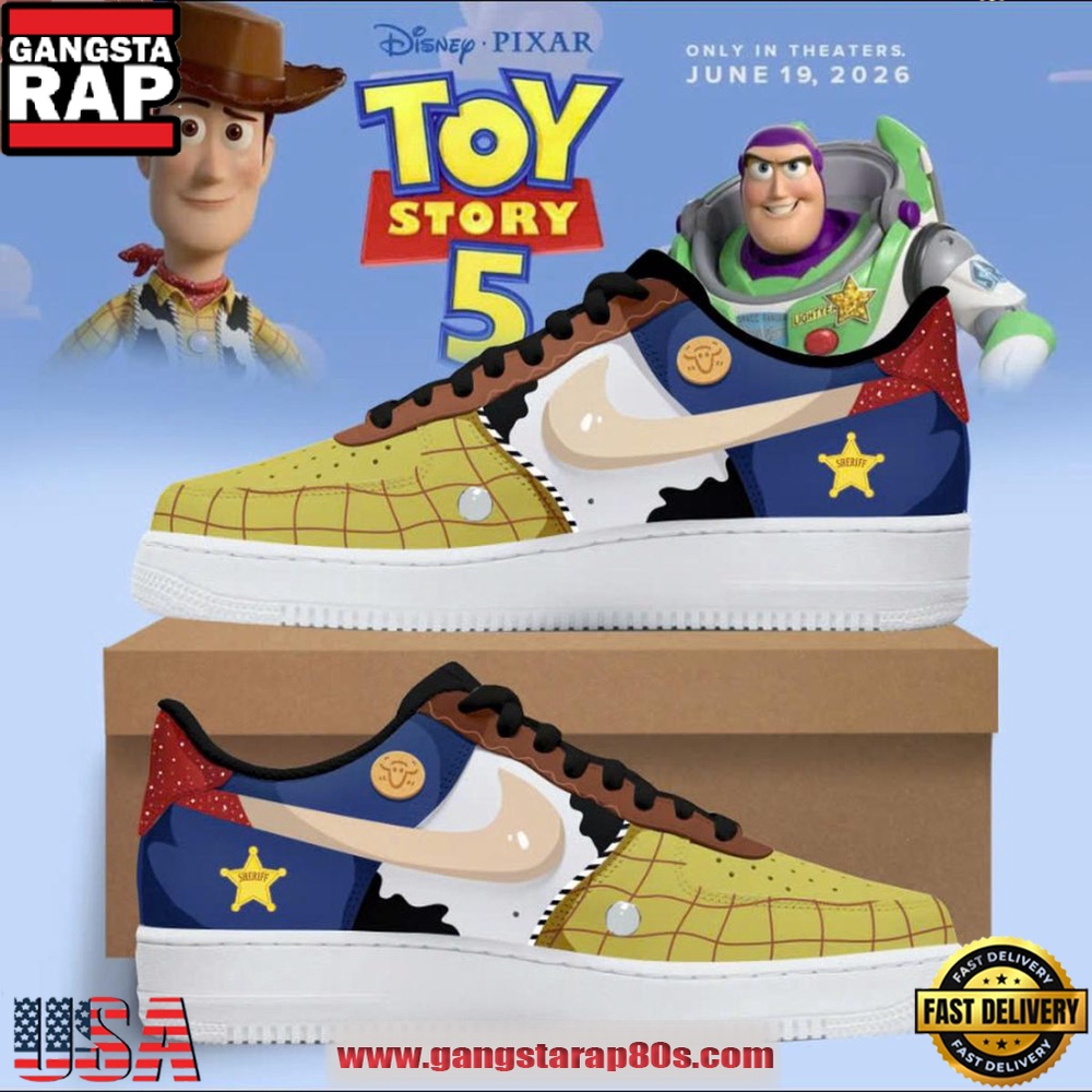 Toy Story 5 The Movies 2026 Woody Air Force 1 Sneakers Shoes Toy Story 5 The Movies 2026 Woody Air Force 1 Sneakers Shoes