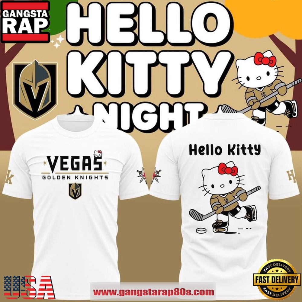 Vegas Golden Knights x Hello Kitty Night 2026 Limited Edition 3D Shirt