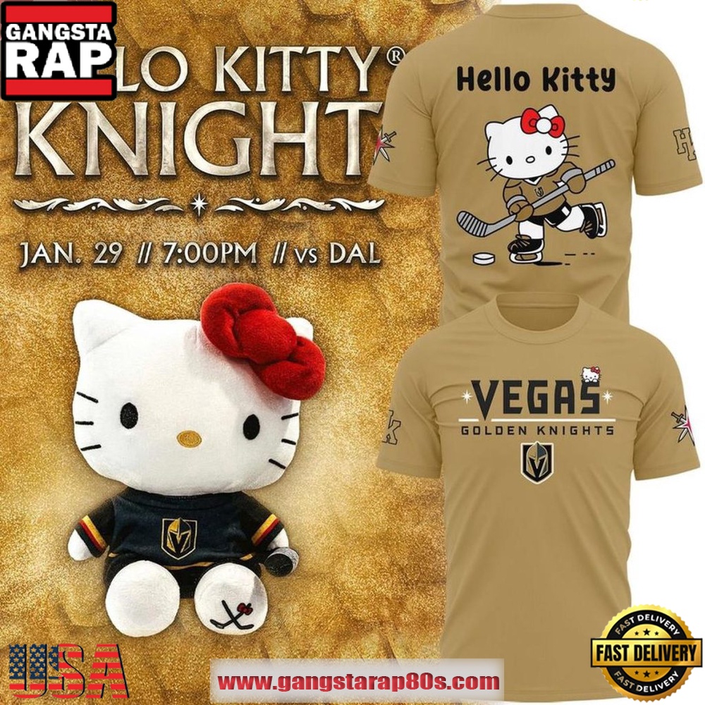 Vegas Golden Knights x Hello Kitty Night 2026 Limited Edition T Shirt