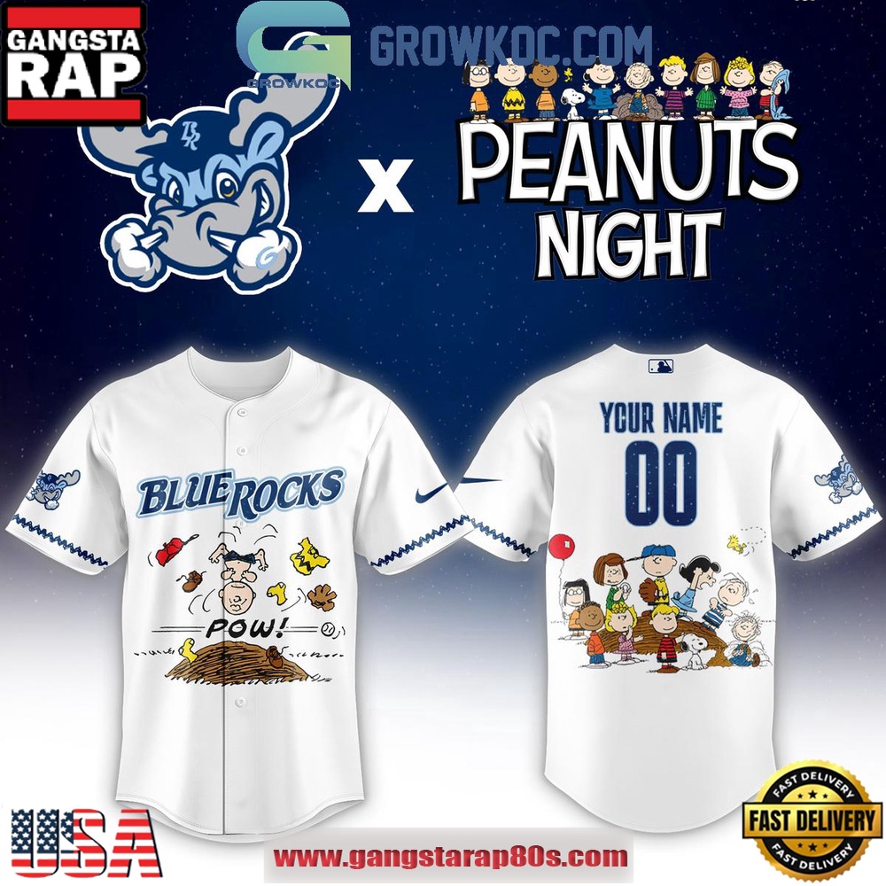 Wilmington Blue Rocks Peanuts Night 2026 Custom Baseball Jersey