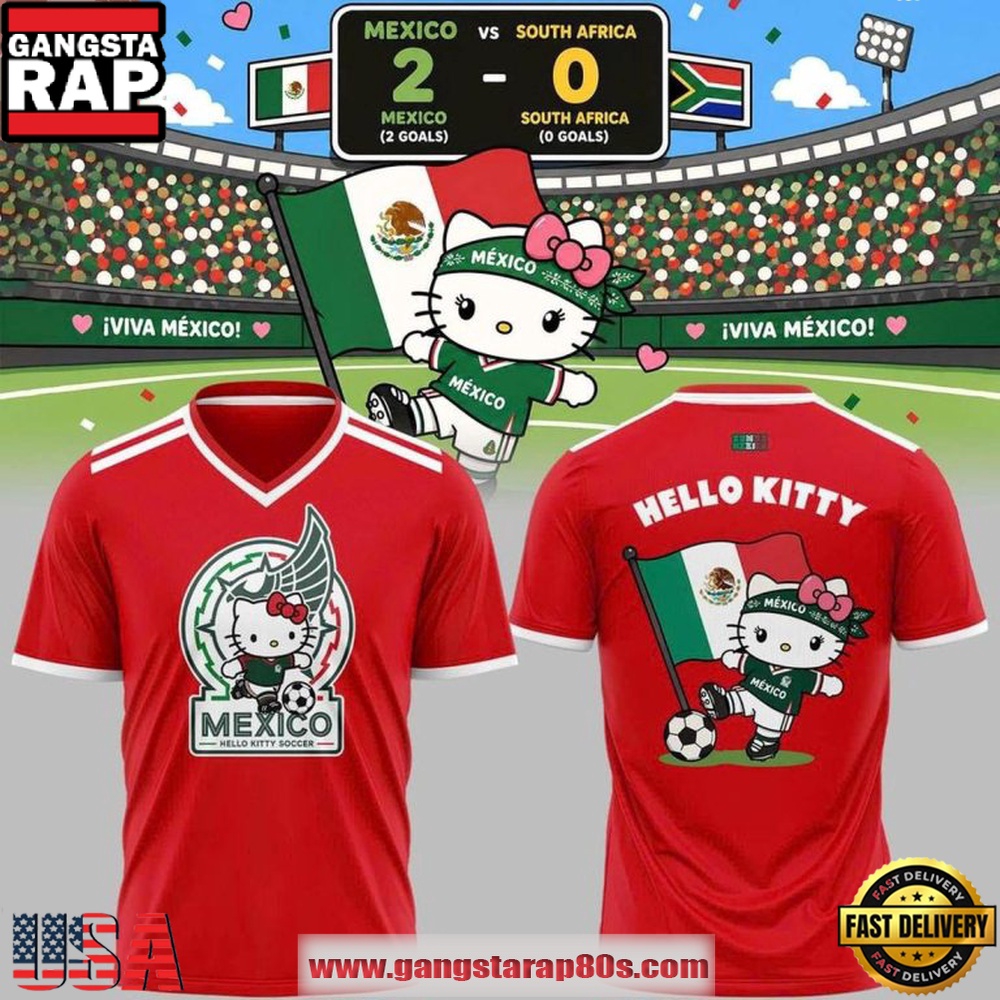 2026 World Cup Mexico National Soccer x Hello Kitty Night T Shirt 2026 World Cup Mexico National Soccer x Hello Kitty Night T Shirt