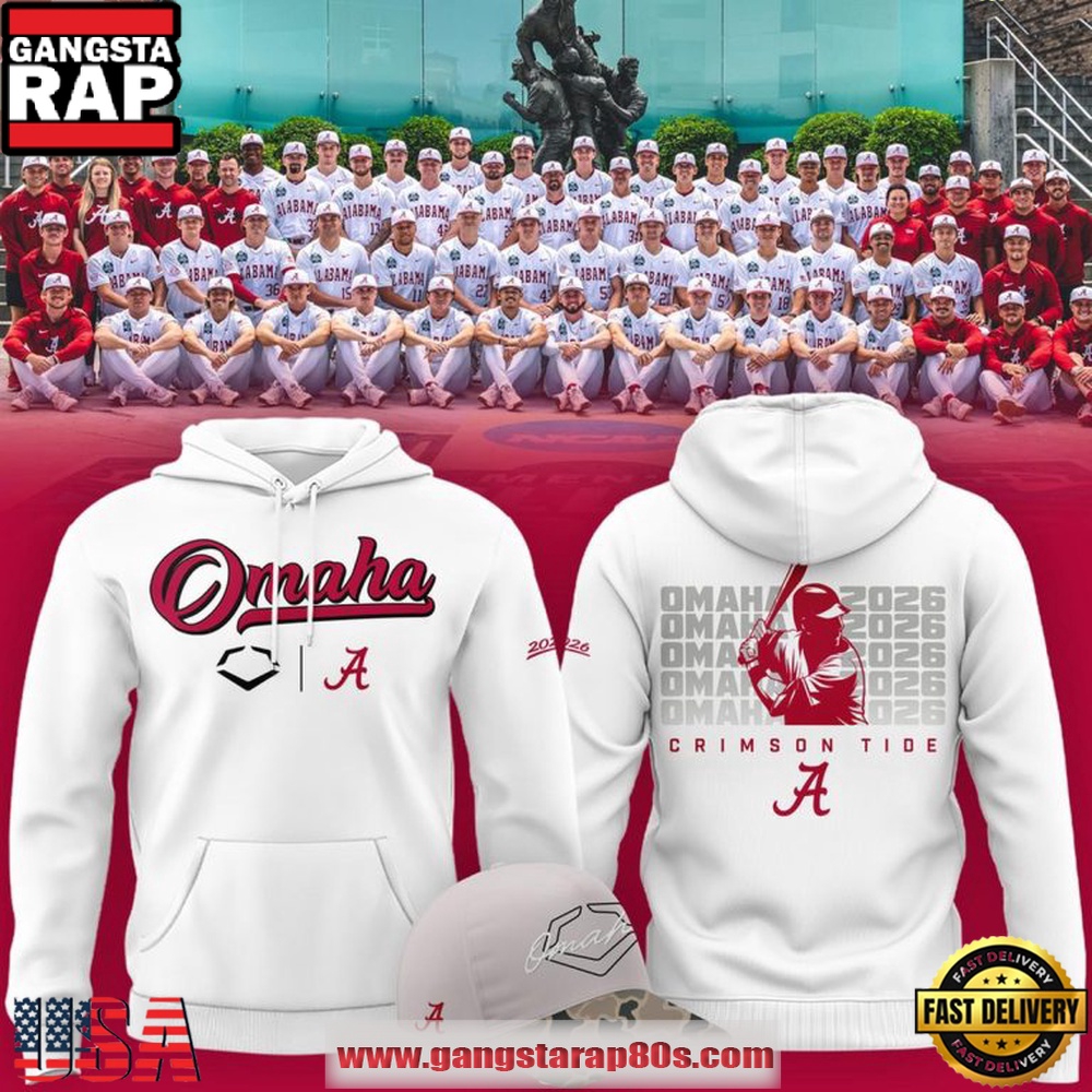 Alabama Crimson Tide 2026 Baseball x EvoShield Omaha College World Series Hoodie Alabama Crimson Tide 2026 Baseball x EvoShield Omaha College World Series Hoodie