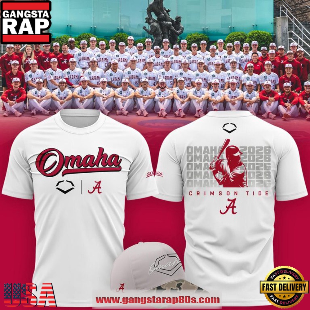 Alabama Crimson Tide 2026 Baseball x EvoShield Omaha College World Series T Shirt Alabama Crimson Tide 2026 Baseball x EvoShield Omaha College World Series T Shirt