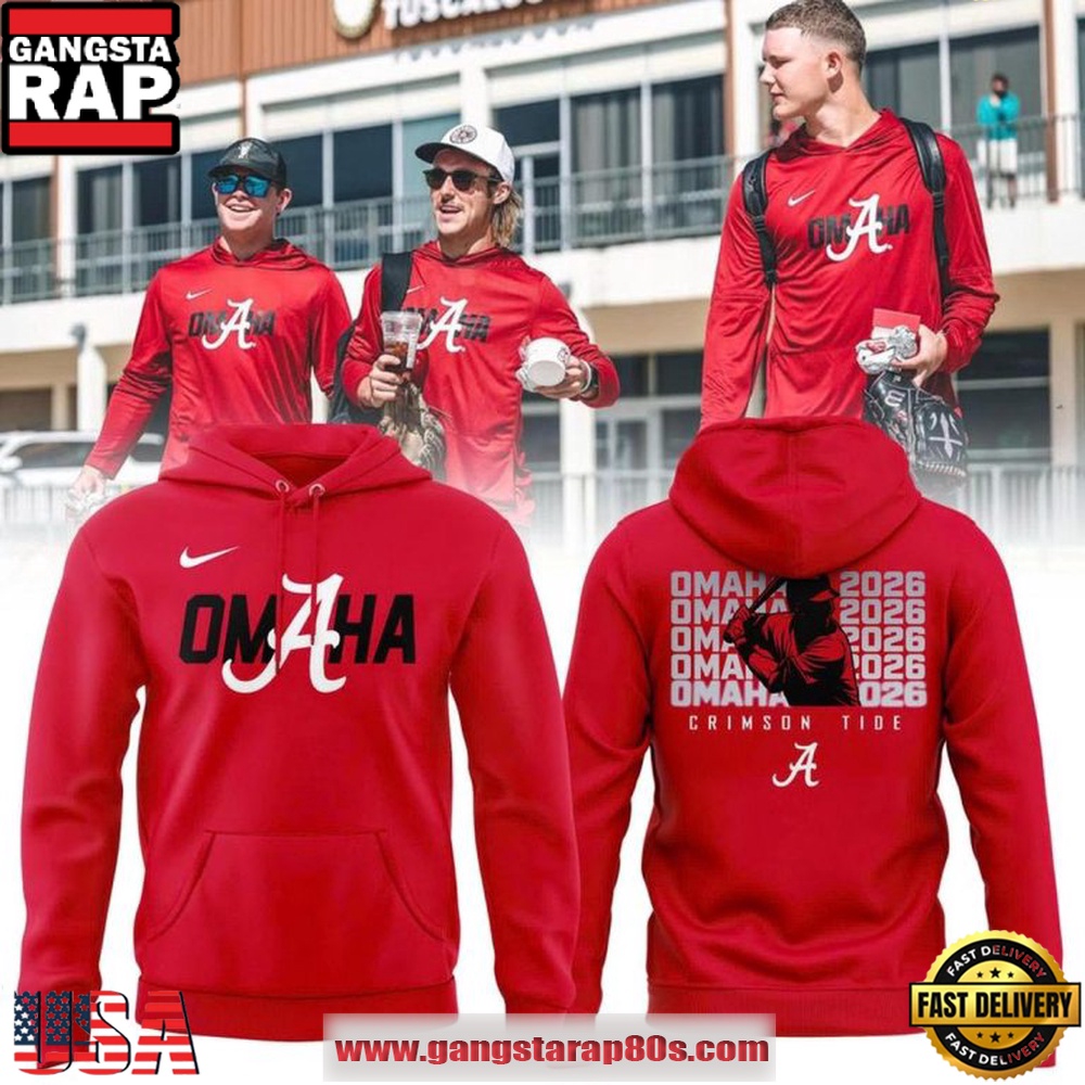 Alabama Crimson Tide 2026 NCAA Baseball College World Series OmAha All Over Print Hoodie Alabama Crimson Tide 2026 NCAA Baseball College World Series OmAha All Over Print Hoodie