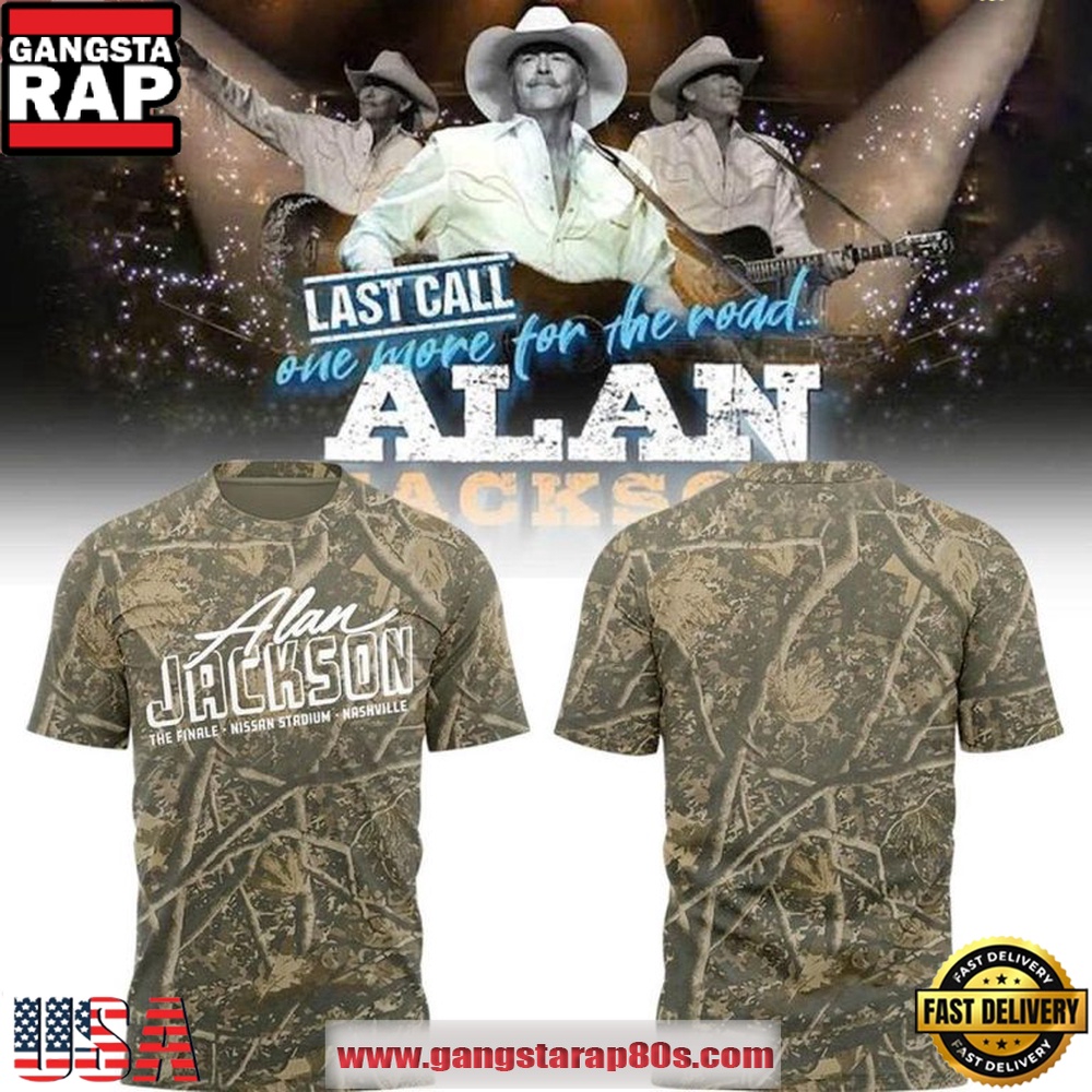 Alan Jackson 2026 Premium Last Call The Finale Camo T Shirt Alan Jackson 2026 Premium Last Call The Finale Camo T Shirt