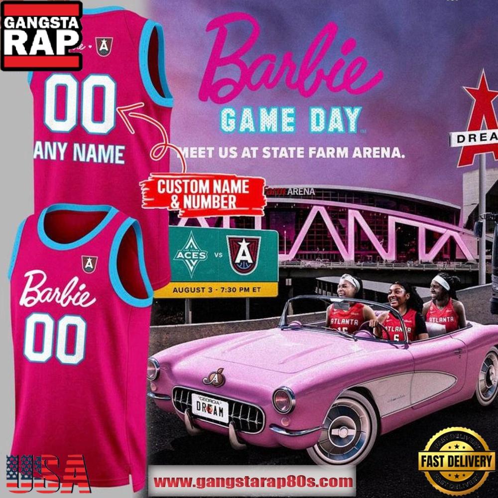 Atlanta Dream x Barbie Game Day 2026 Custom Name Number Basketball Jersey Atlanta Dream x Barbie Game Day 2026 Custom Name Number Basketball Jersey