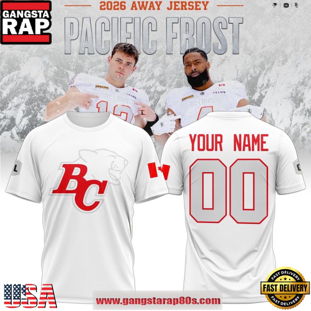 BC Lions 2026 Pacific Frost Personalized Sports Graphic T Shirt BC Lions 2026 Pacific Frost Personalized Sports Graphic T Shirt