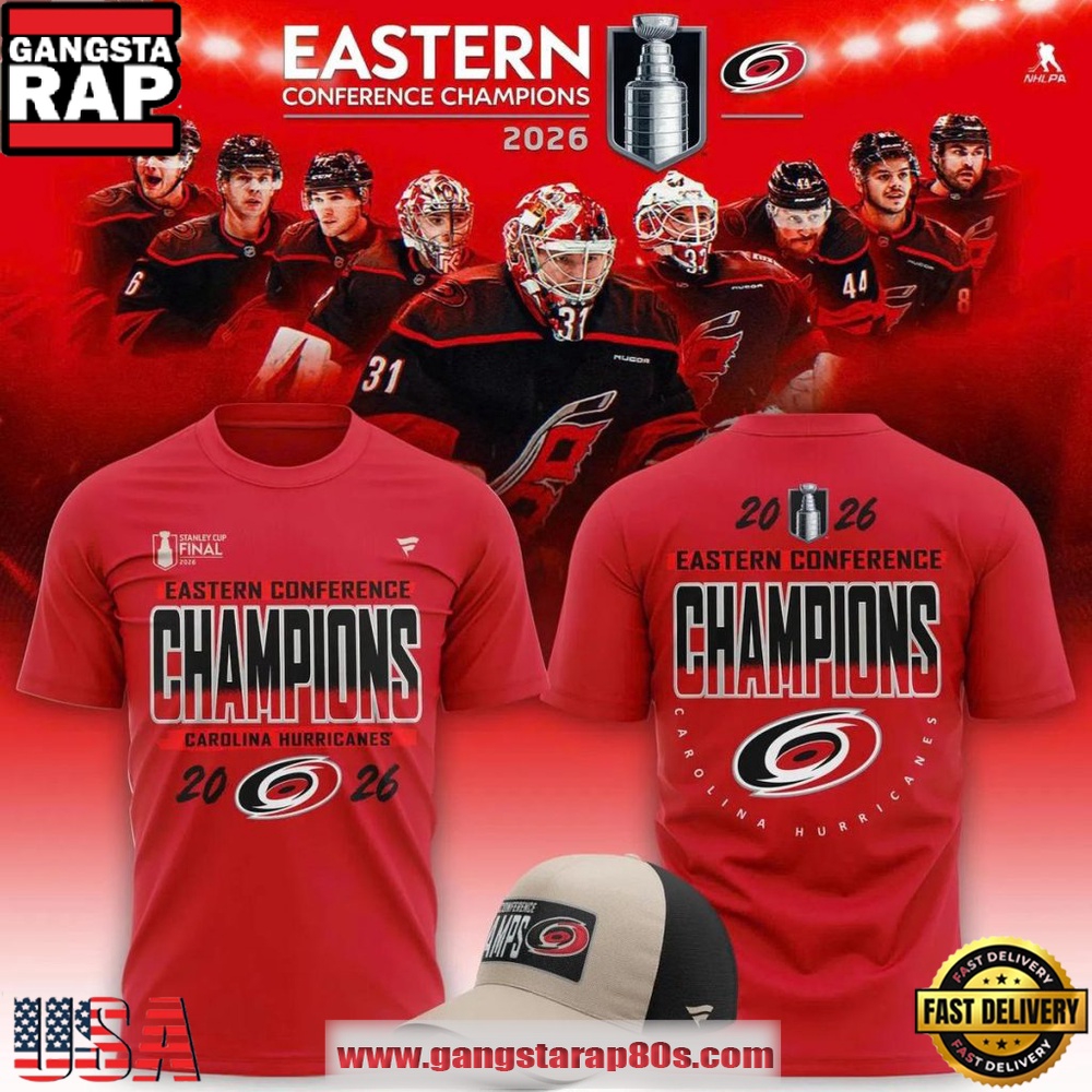 Carolina Hurricanes Eastern Conference Champions 2026 Official Hockey Fan T Shirt