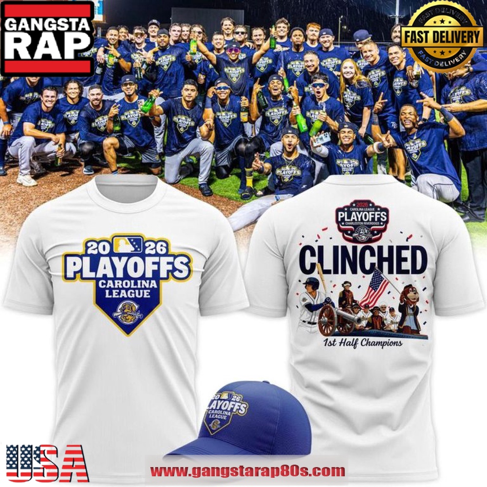 Charleston RiverDogs 2026 Carolina League Playoffs T Shirt Charleston RiverDogs 2026 Carolina League Playoffs T Shirt