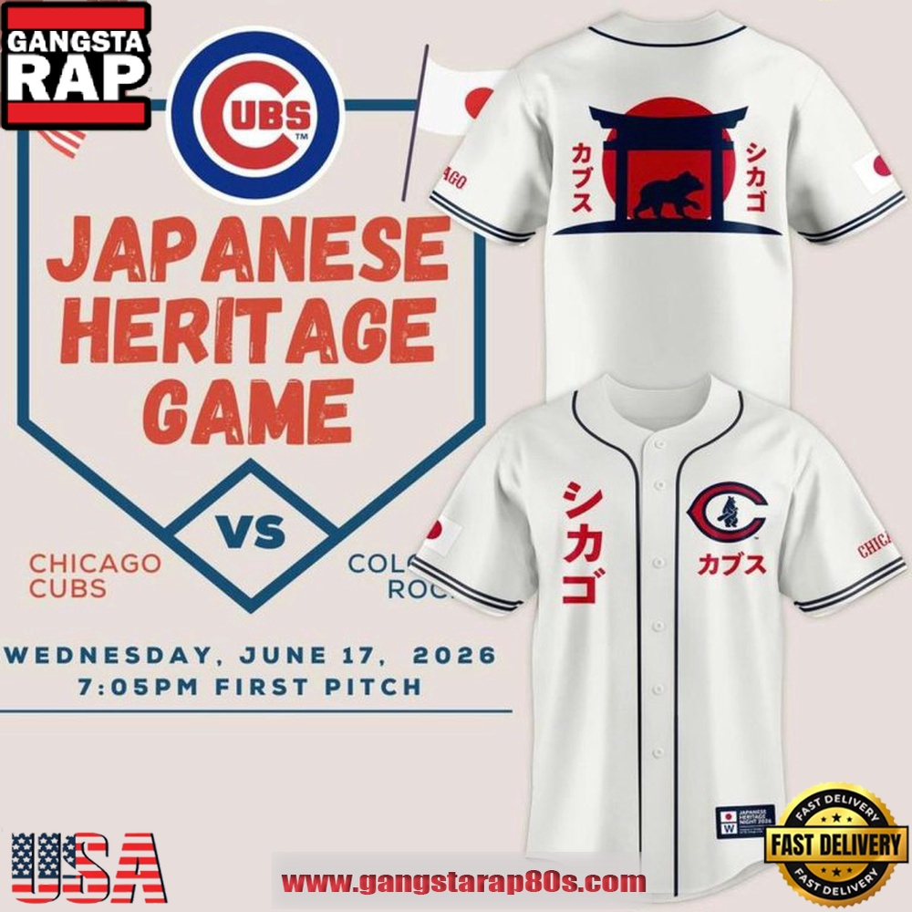 Chicago Cubs x Japanese Heritage Night 2026 Special Edition Baseball Jersey Chicago Cubs x Japanese Heritage Night 2026 Special Edition Baseball Jersey