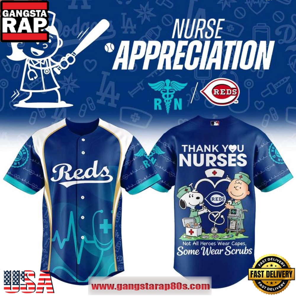 Cincinnati Reds MLB x Peanuts Special Nurses Night 2026 Baseball Jersey