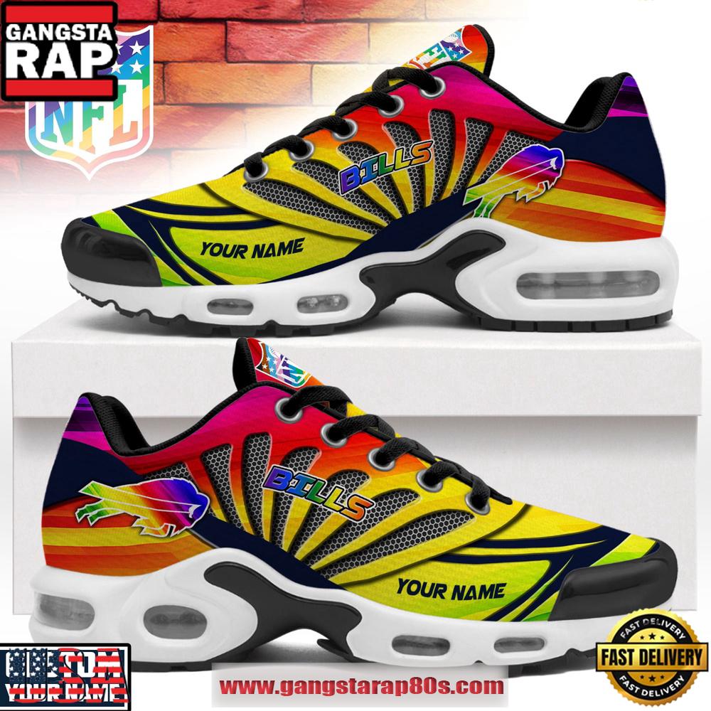 Custom Name Buffalo Bills NFL Pride Month Air Max Plus Shoes For Fans