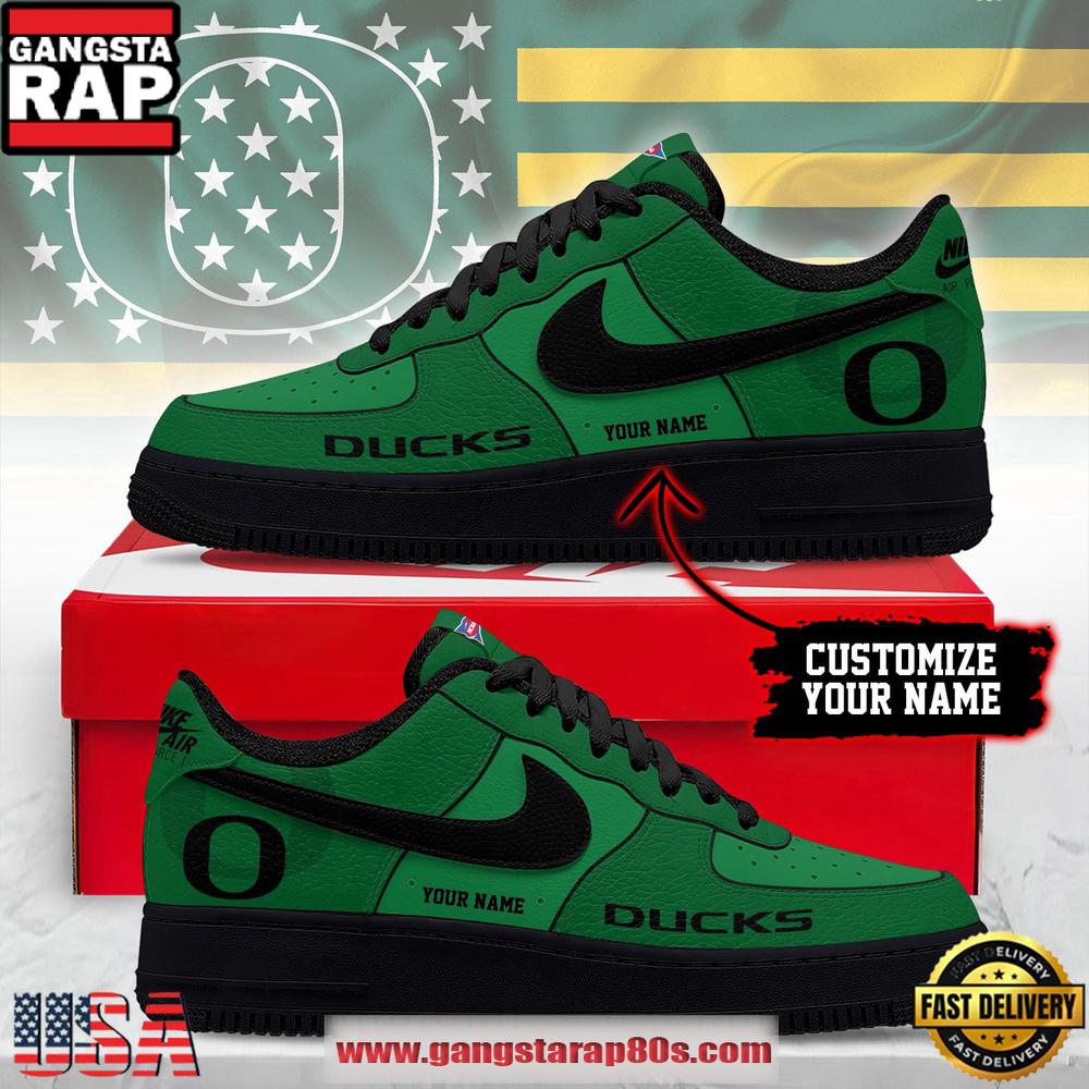Custom Name Custom Name Oregon Ducks NCAA Air Force 1 Shoes