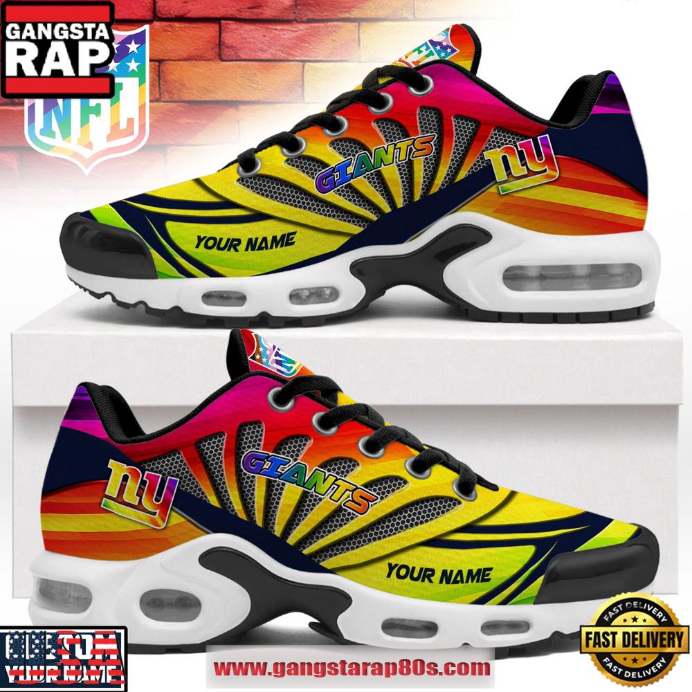 Custom Name New York Giants NFL Pride Month Air Max Plus Shoes For Fans