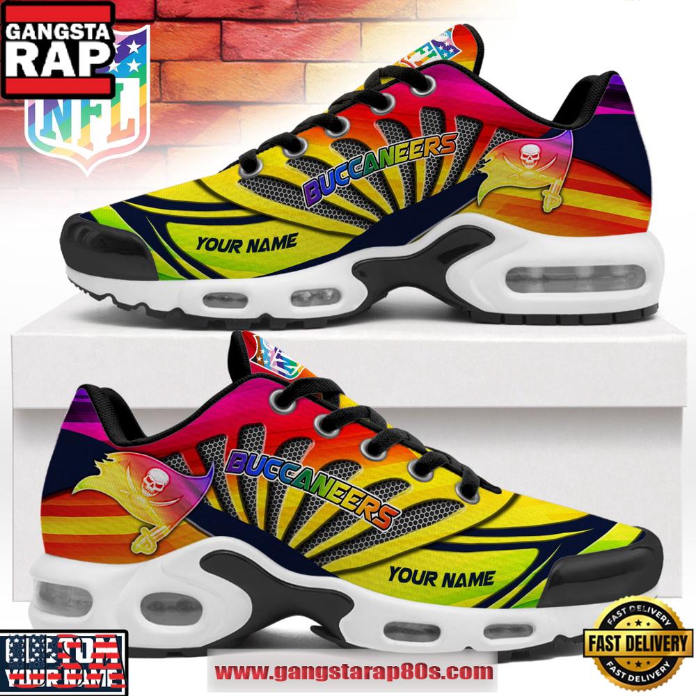 Custom Name Tampa Bay Buccaneers NFL Pride Month Air Max Plus Shoes For Fans