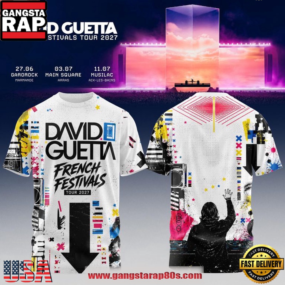 David Guetta Ultimate Monolith Show 2027 World Tour T Shirt