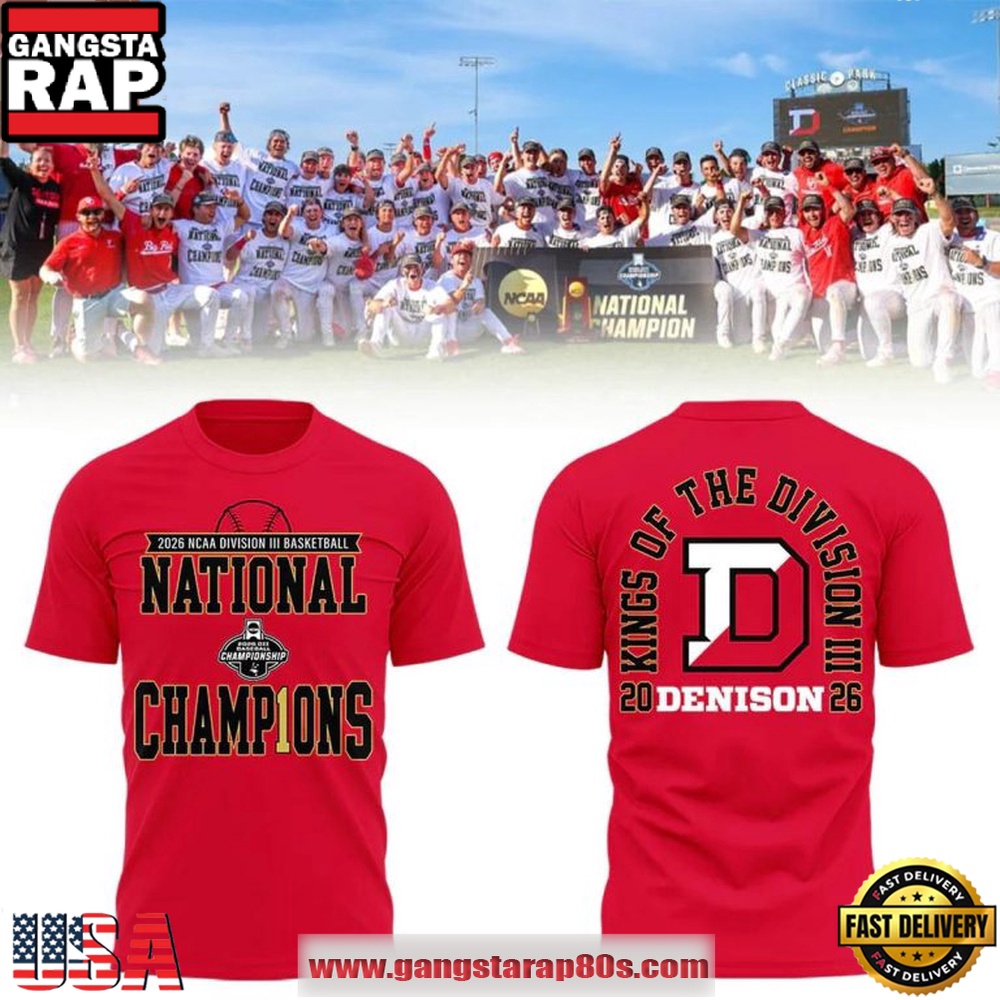 Denison Big Red 2026 King Of The Division III Baseball Champions Game Day T Shirt Denison Big Red 2026 King Of The Division III Baseball Champions Game Day T Shirt