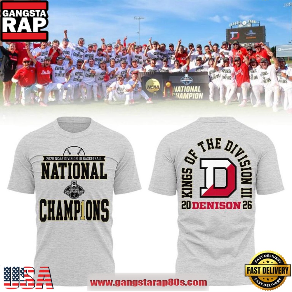 Denison Big Red 2026 National Champions Baseball Fan Apparel T Shirt Denison Big Red 2026 National Champions Baseball Fan Apparel T Shirt
