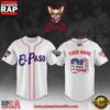 El Paso Chihuahuas Celebrating 4th of July 2026 250th Personalized White Baseball Jersey