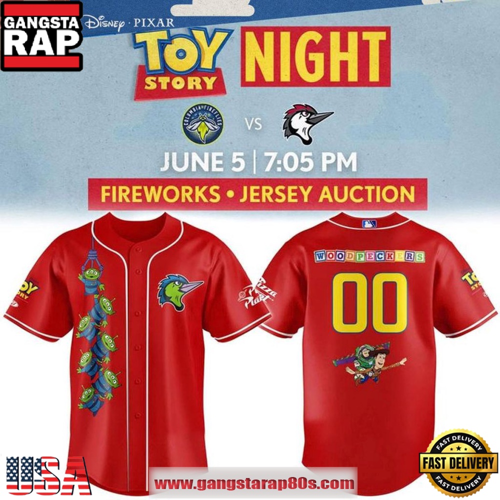 Fayetteville Woodpeckers x Toy Story Night 2026 Custom Baseball Jersey