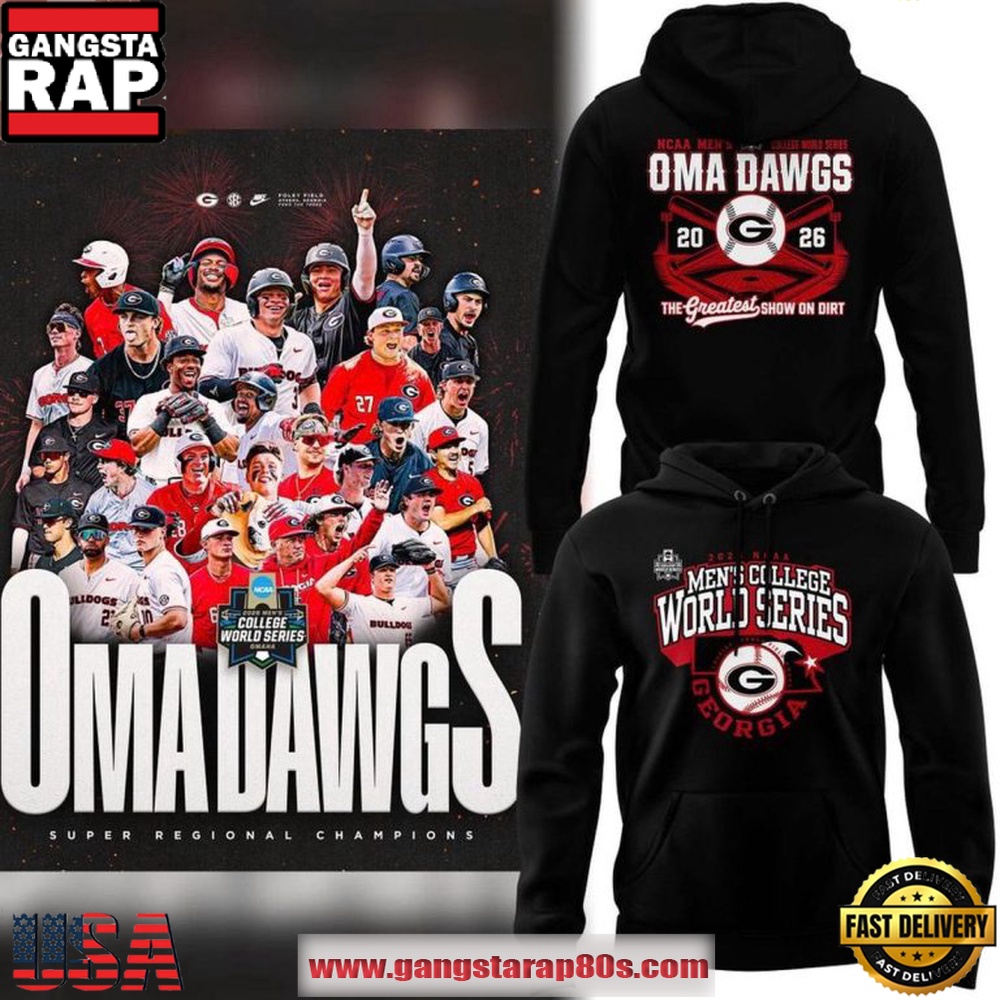 Georgia Bulldogs NCAA Baseball 2026 College World Series OmaDawgs Hoodie