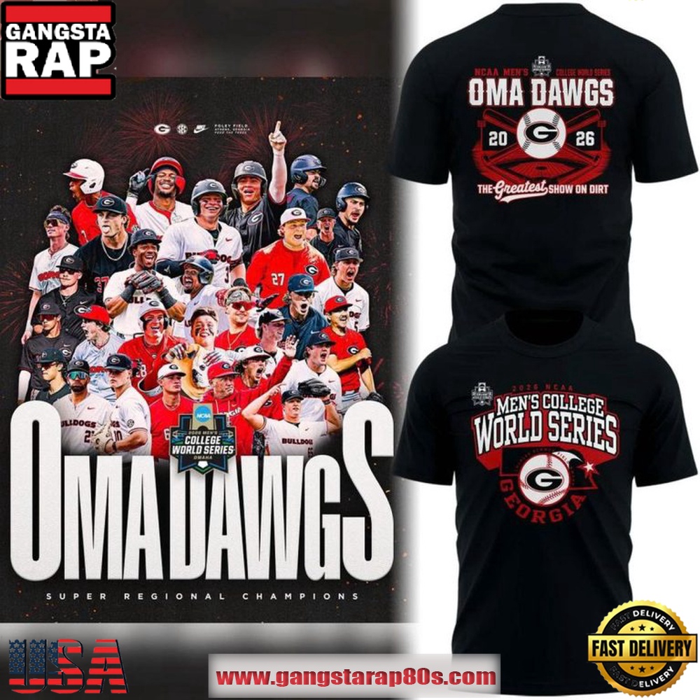 Georgia Bulldogs NCAA Baseball 2026 College World Series OmaDawgs T Shirt