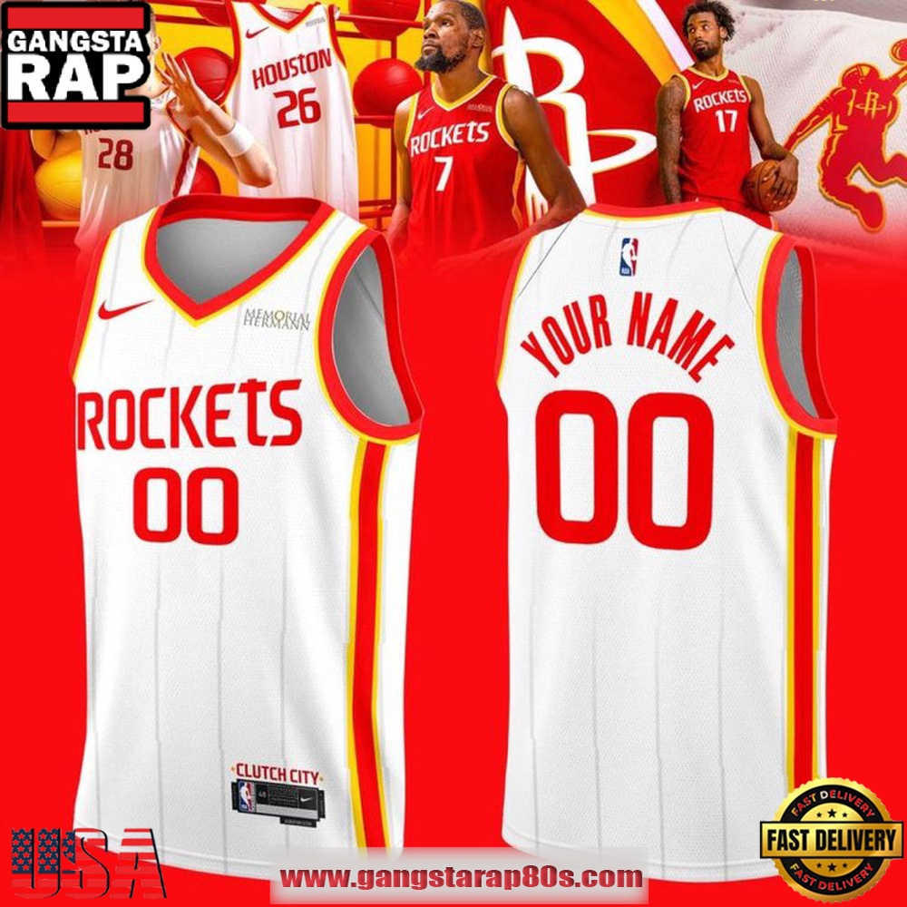 Houston Rockets Clutch City 2026 Custom Basketball Jersey Houston Rockets Clutch City 2026 Custom Basketball Jersey