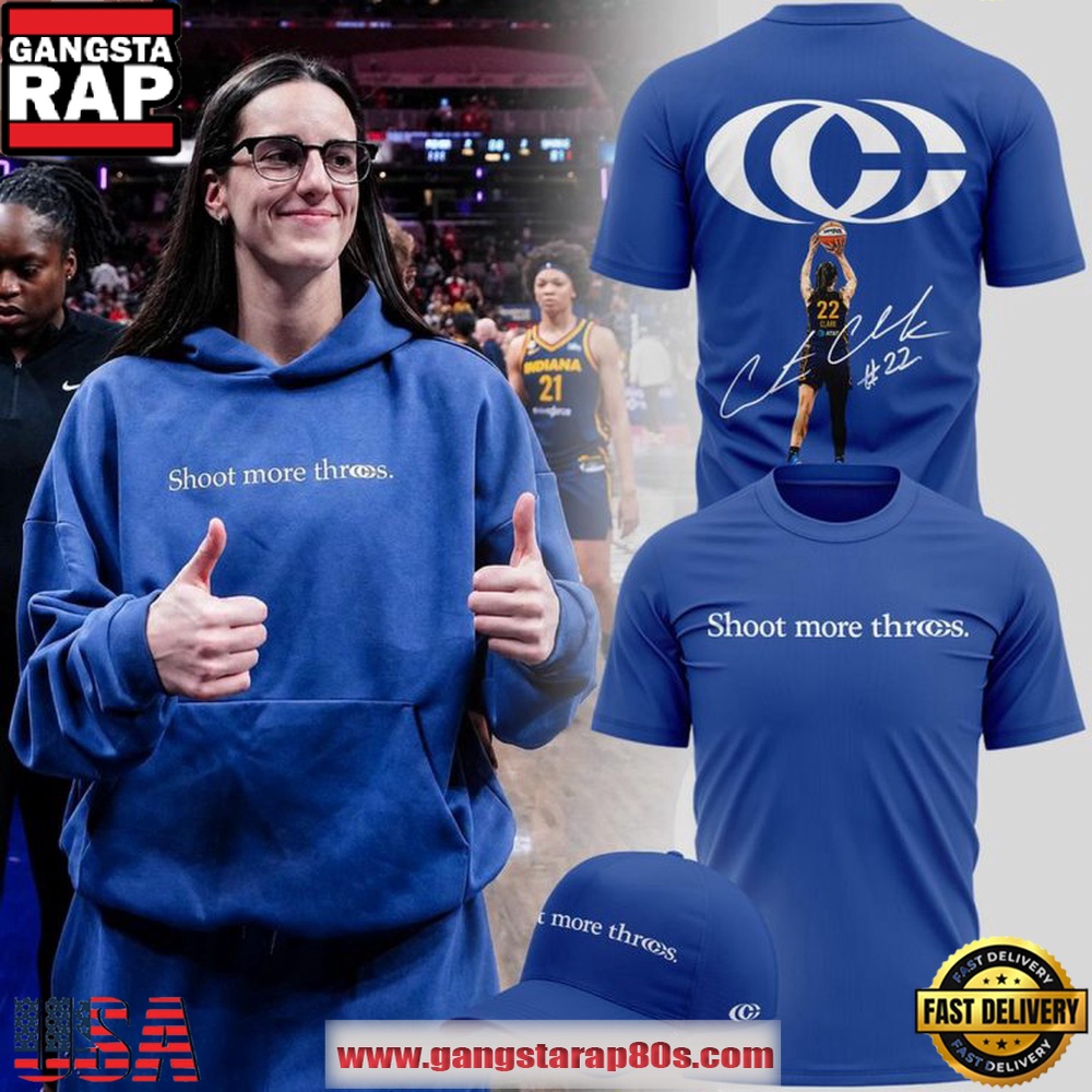 Indiana Fever x Caitlin Clark 2026 Limited Edition Shoot More Threes New Logo T Shirt